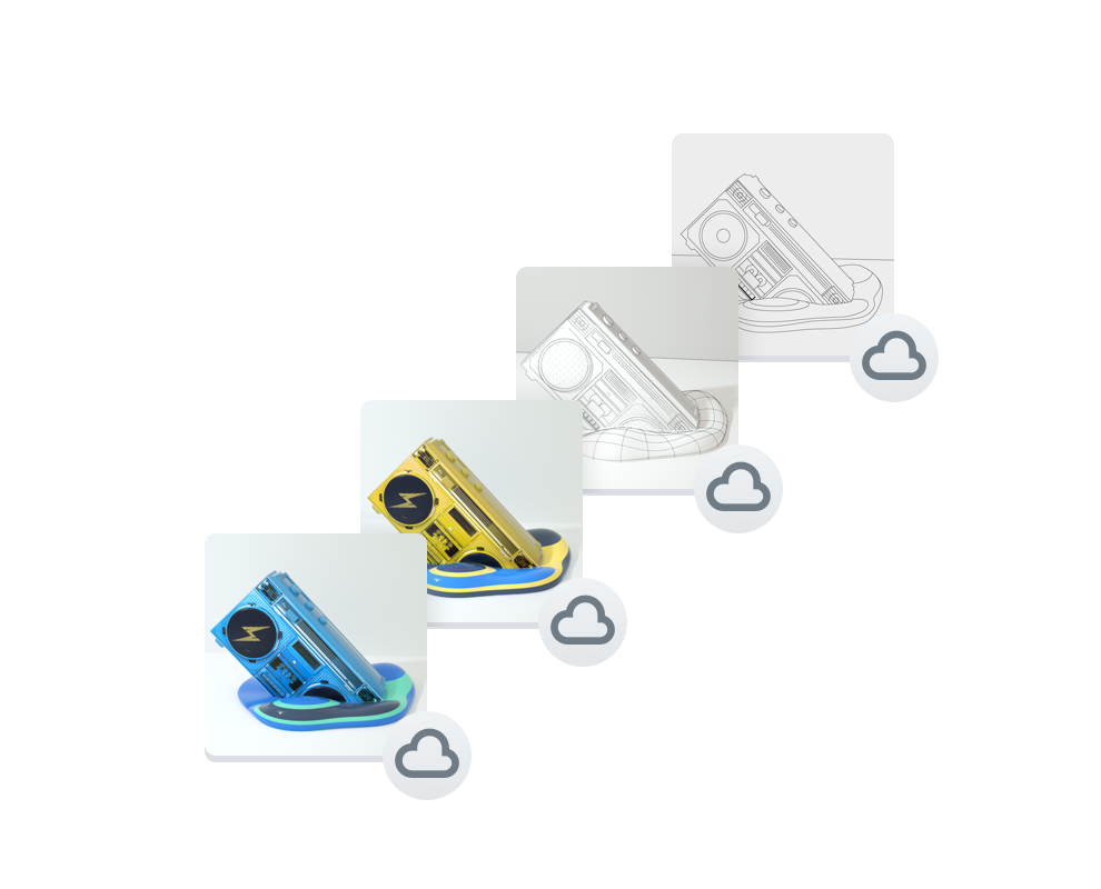 A file being backed up to the cloud