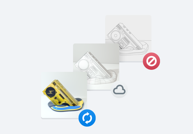 A deleted file being recovered from the cloud