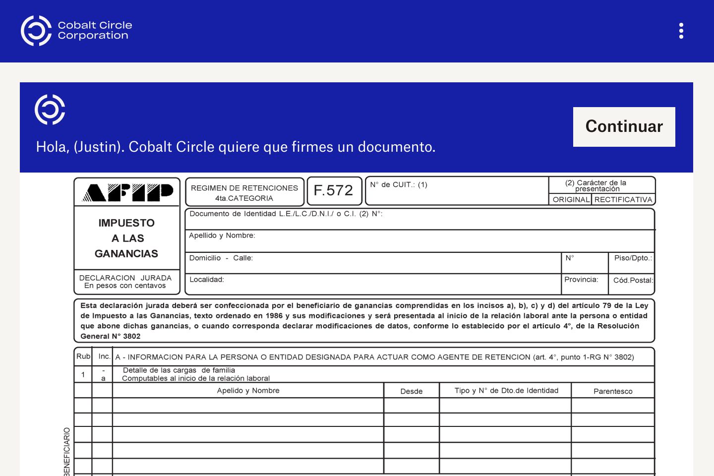 Una solicitud de firma electrónica de Dropbox Sign con marca personalizada