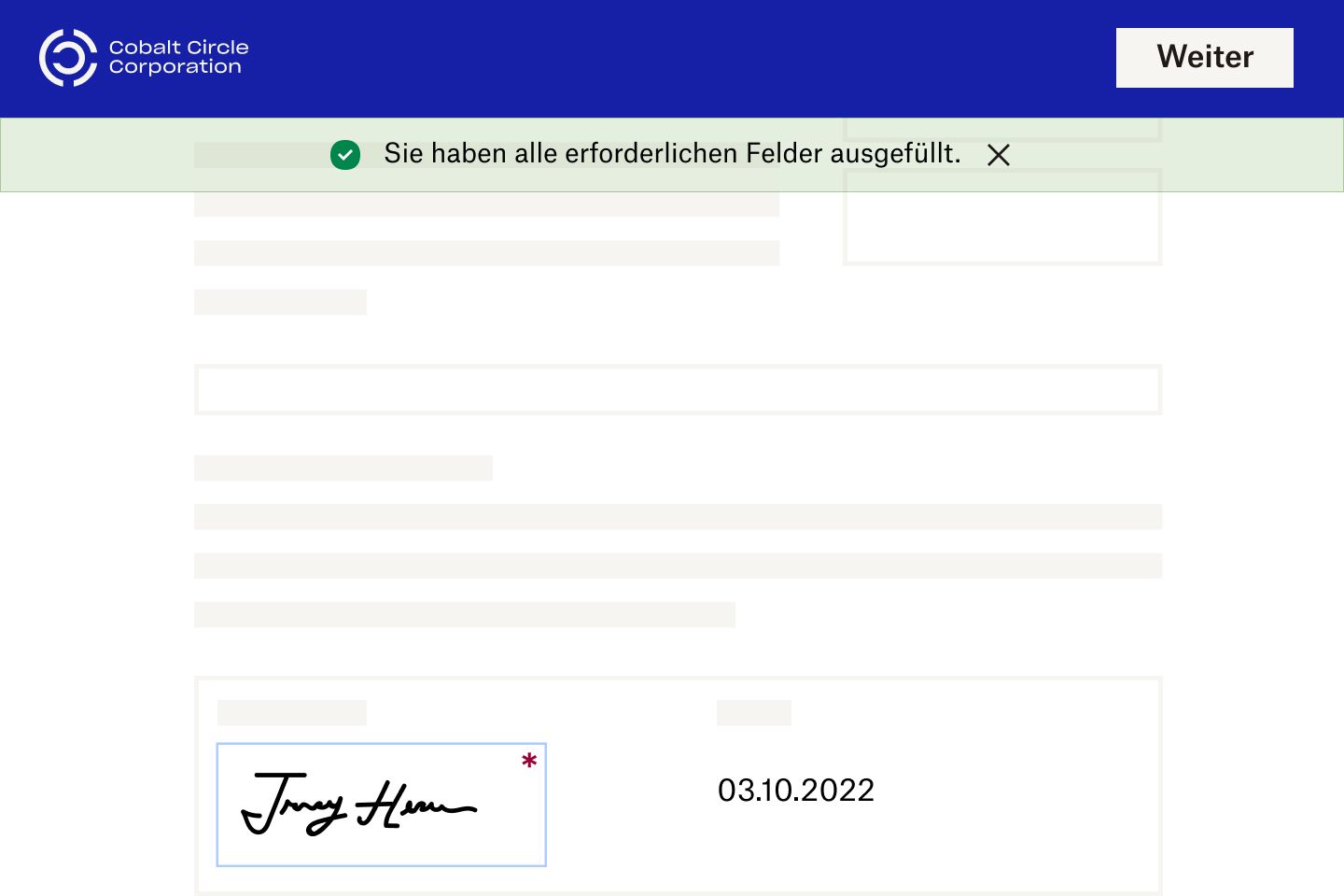 Eine Abbildung, die die Erstellung einer individuellen elektronischen Signatur von Dropbox Sign zeigt