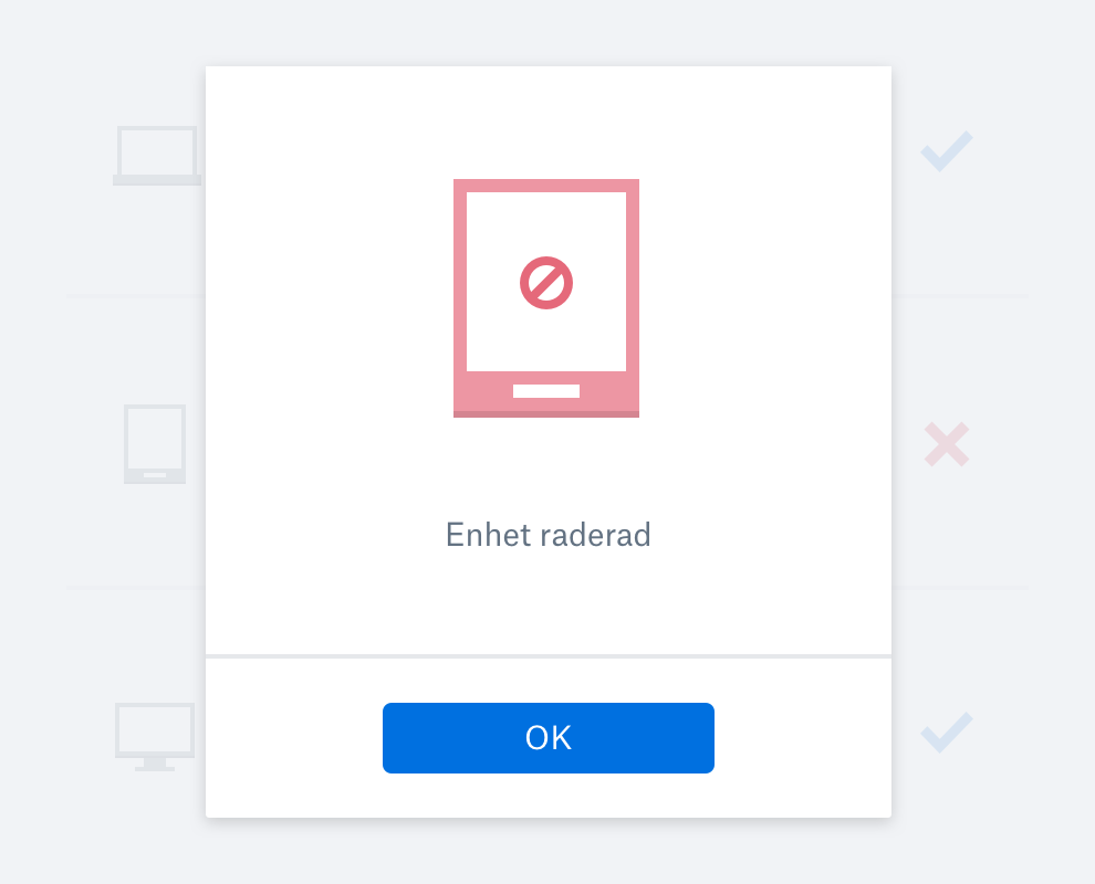 Bild av filer i ett Dropbox-konto